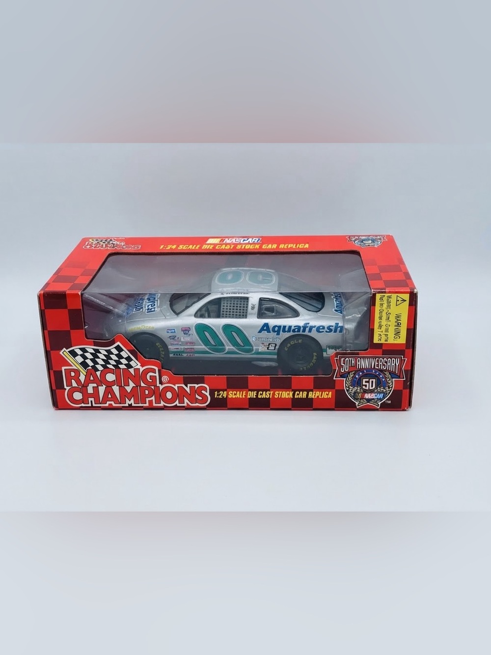 Racing Champions 1:24 Die-Cast Stock Car Replica - Silver & Teal